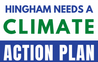 Hingham Needs a Climate Action Plan sign