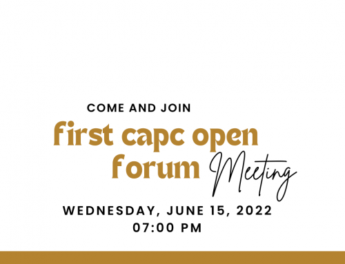 CAPC First Open Forum Meeting, June 15, 7pm
